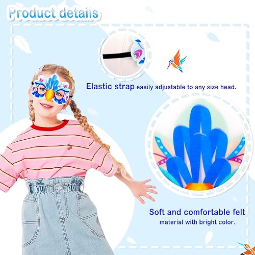 Miniatura 11 de iROLEWIN Chaleco de águila y alas de pájaro, disfraz para niños y máscara de pájaro, disfraces para niños pequeños para jugar, regalos de fiesta