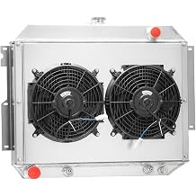 4 Row Core Radiator For 1966-70 Dodge Monaco/Chrysler Newport/Plymouth Fury 1967 1968 1969 1970 7.2L Aluminum Radiators Shroud Fan