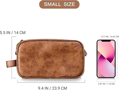 Miniatura 6 de Elviros - Bolsa para artículos de aseo personal para hombre, resistente al agua, organizador de artículos de aseo personal para viajes largos, de