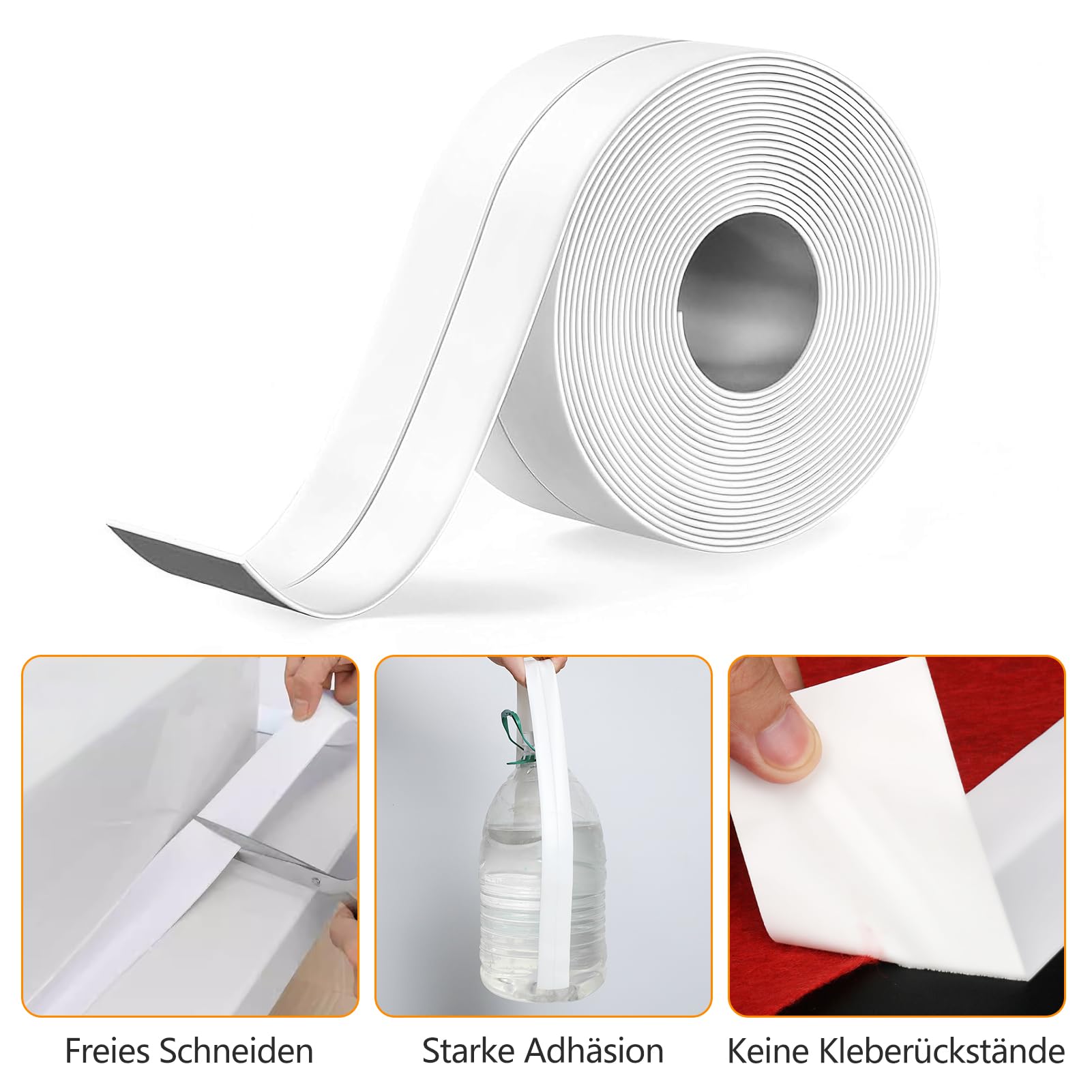 Isolbau Dichtungsband Selbstklebend 60 Mm – Wasserdichtes PVC Fugenband Für Bad, Küche & Arbeitsplatten – Schimmelresistent Und Flexibel Schimmelresistente Fugenabdichtung