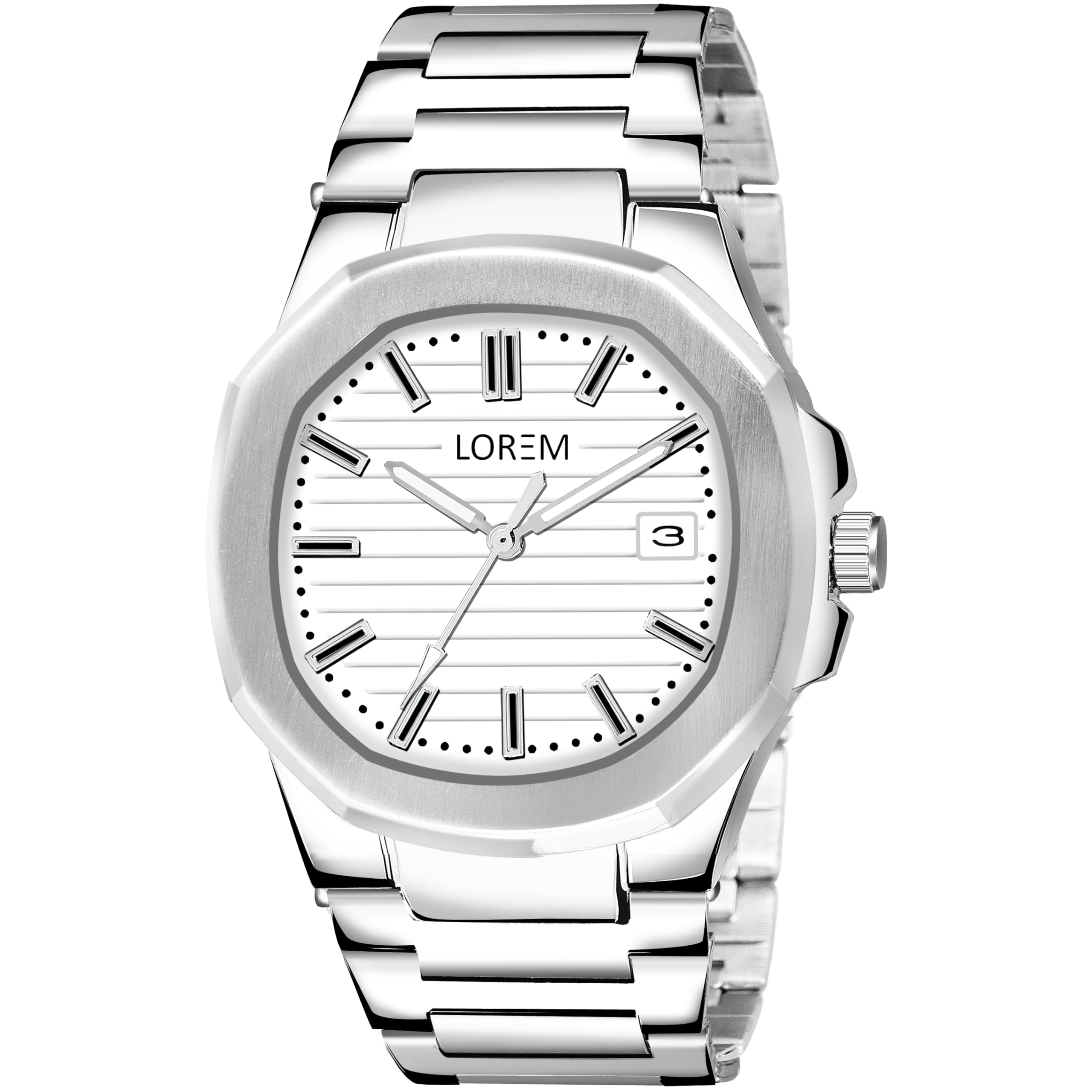 LOREM White Dial Date Function Analog Watch for Men LR147 (B0CK8F16GT) Amazon Price History, Amazon Price Tracker