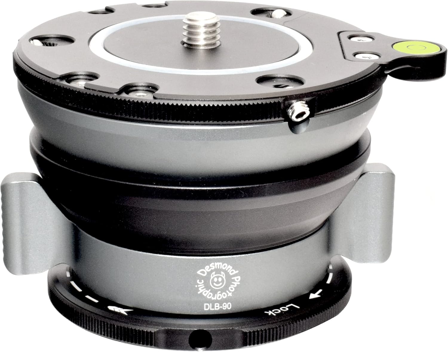 Desmond DLB-90 90mm Leveling Base for Tripod w Easy Grip Butterfly Lock Collar 88lb Max Load +/-15° Tilt