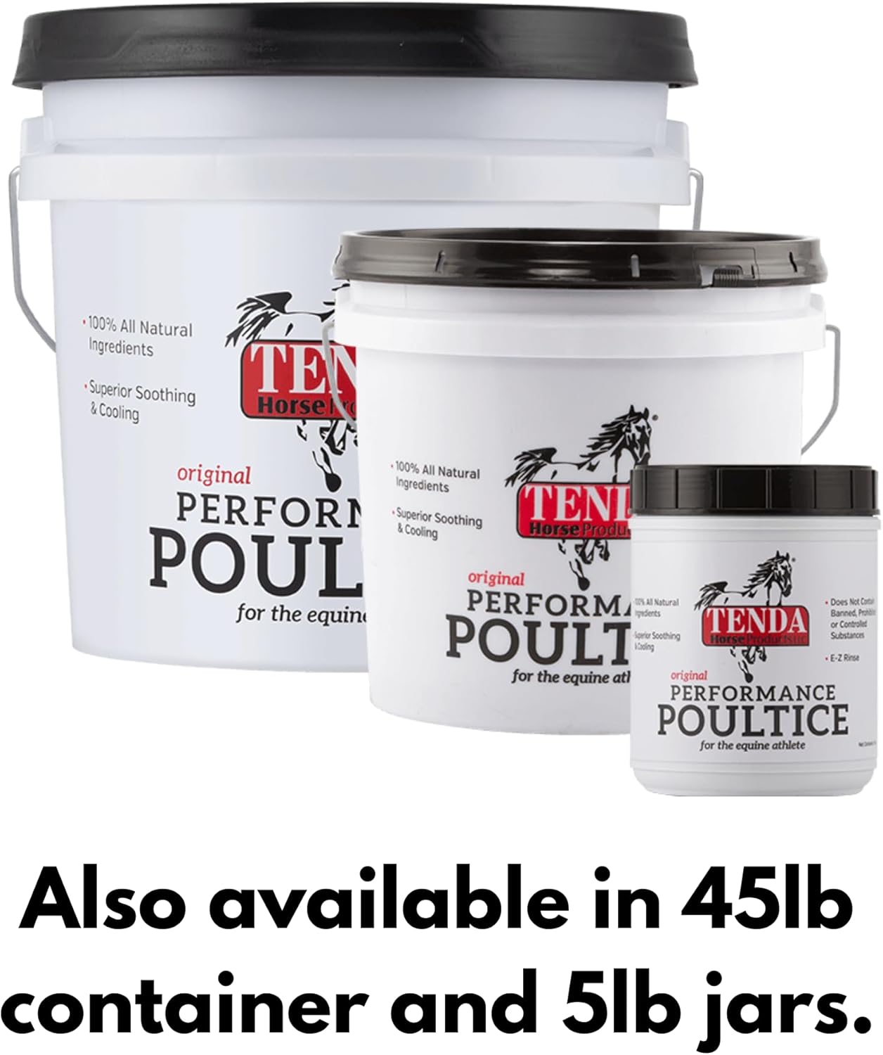 Tenda Original Performance Poultice for Horses – All-Natural High-Performance Equine Poultice with Mineral Fortified Kaolinitic Clays – Soothing Formula for Soreness, Stiffness & Swelling