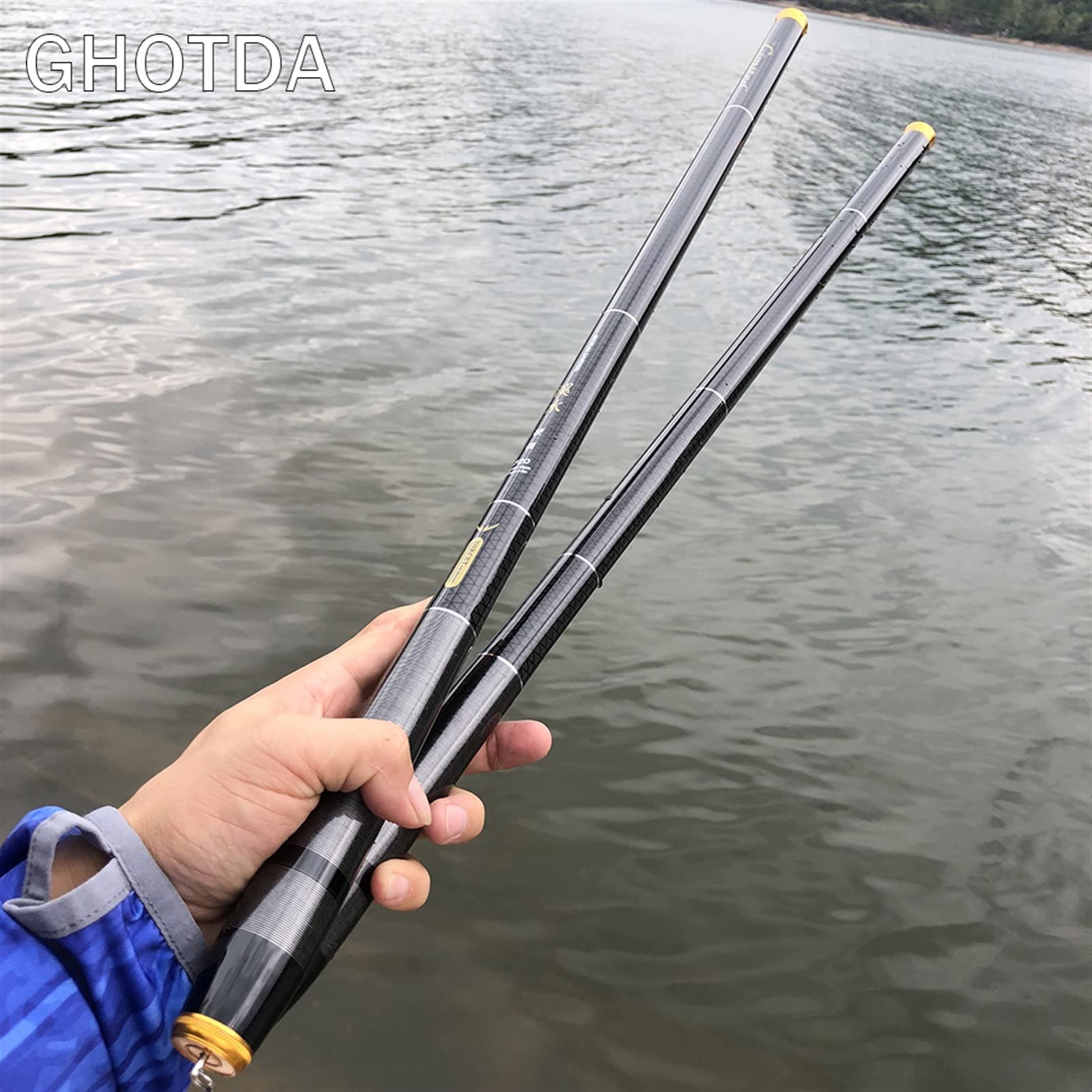 Canne à Pêche 3. 6m -7.2m Rod de pêche pôle Dur Ultra-léger télescopique for Le pôle de pêche d'eau Douce. Canne à Pêche à la Main