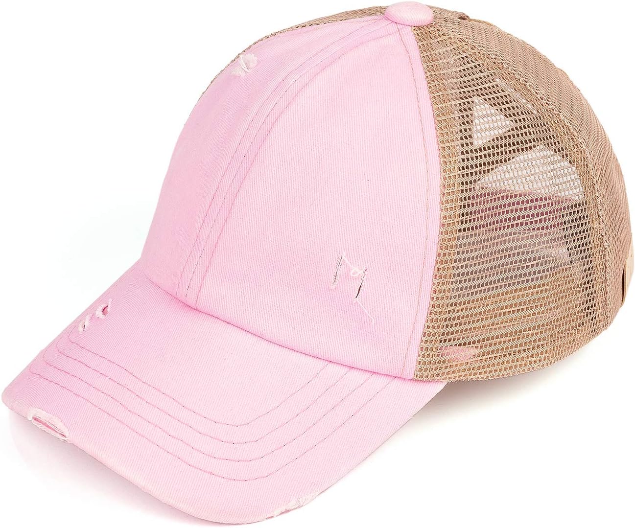 Funky Junque Girls Messy Bun Baseball Cap - High Ponytail Criss Cross Hat, Smiley Face Designs, Seasonal Patterns - Image 6