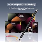 2IN1 Stylus Pen for Android 15/14 Tablet,for Samsung Galaxy Tab A9/A9+,Tab A8,Tab A7/A7 Lite,Fast Charge,Precision Touch Screen Stylus Pencil (Black)