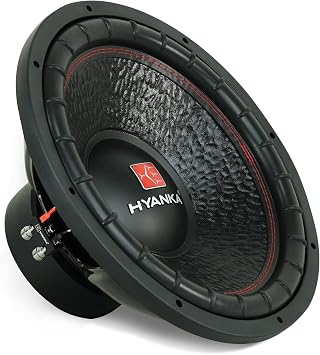 H YANKA BSC-15-4 15 Inch Subwoofer - 1200W MAX Power 15 Inch Paper Cone Subwoofer Car Audio, Black Iron Basket, 2.5 Dual Voice Coil 4 Ohm Impedance 15 Sub for Cars