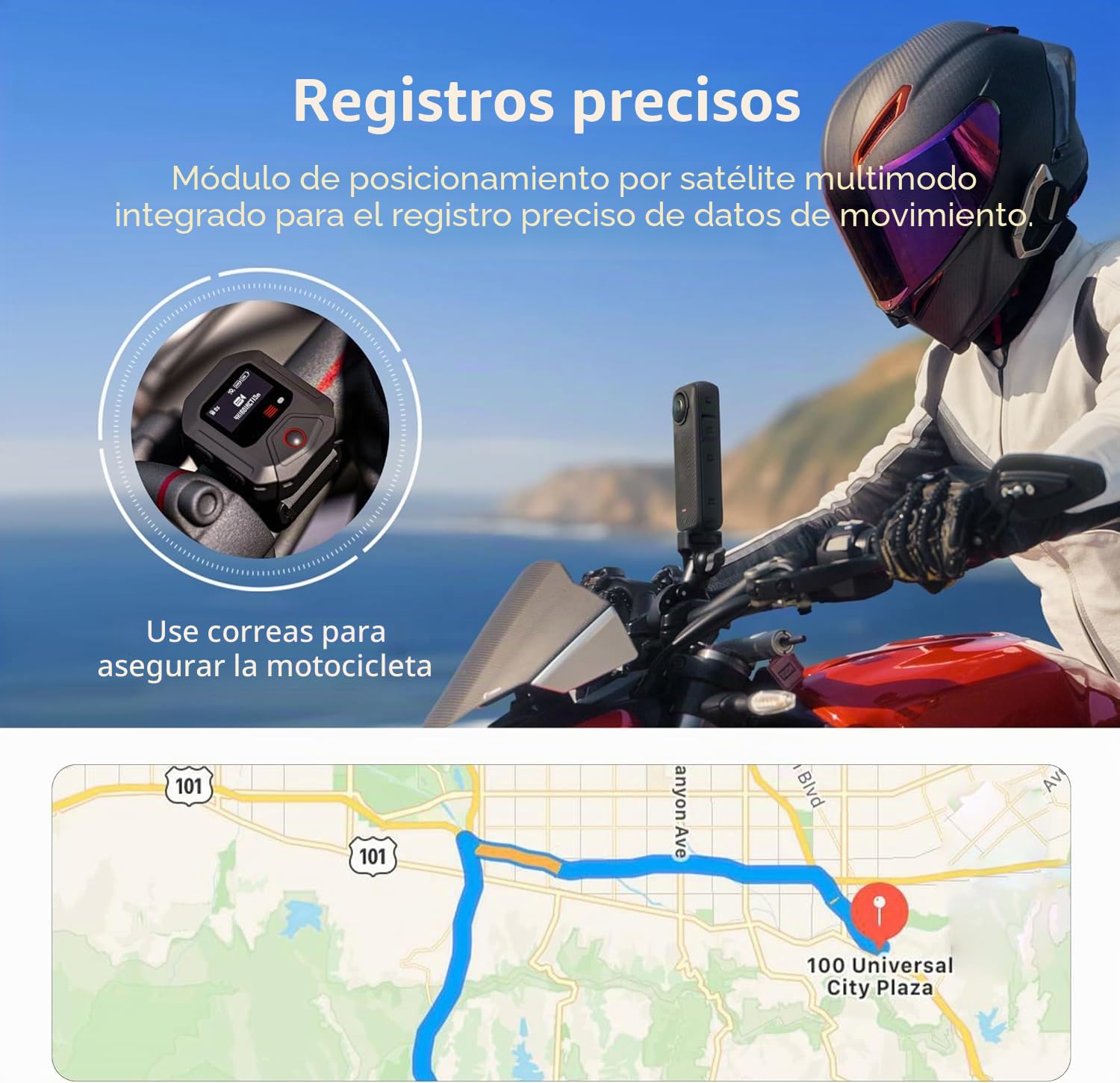 Treeboy Control remoto GPS Bluetooth para cámaras Insta360 X5/X4/X3/Go 3S/ACE Pro 2/Ace Pro/ONE X2 - 25 M Range Smart Action Accessories