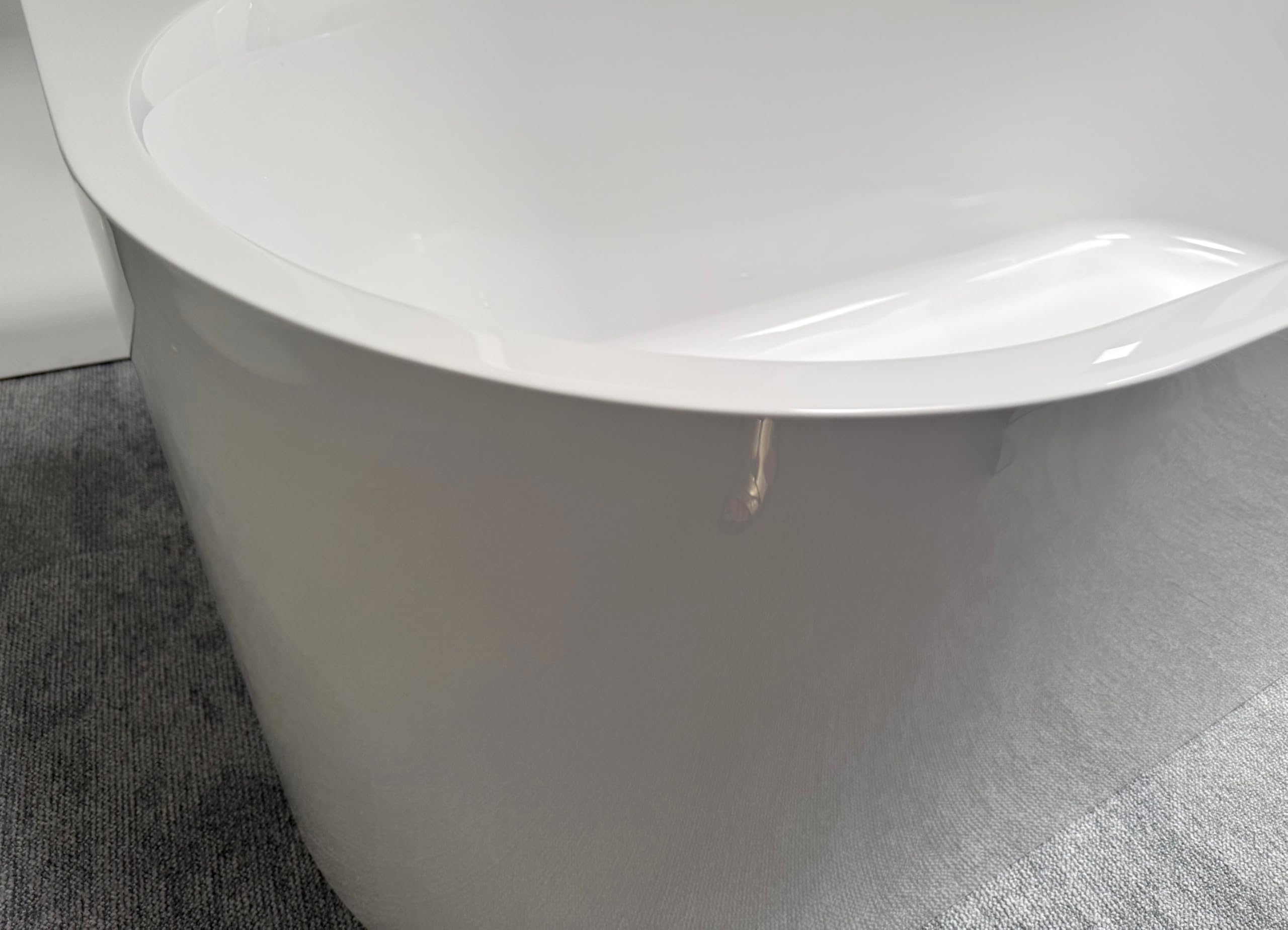 ECOLAM Vorwandbadewanne halb freistehende Badewanne Vigoo Wall I moderne Wandbadewanne Wanne Top QUALITÄT Acrylwanne I Wandmontage Komplett Set Click Clack (Ablauf chrom, 160 x 75 cm)