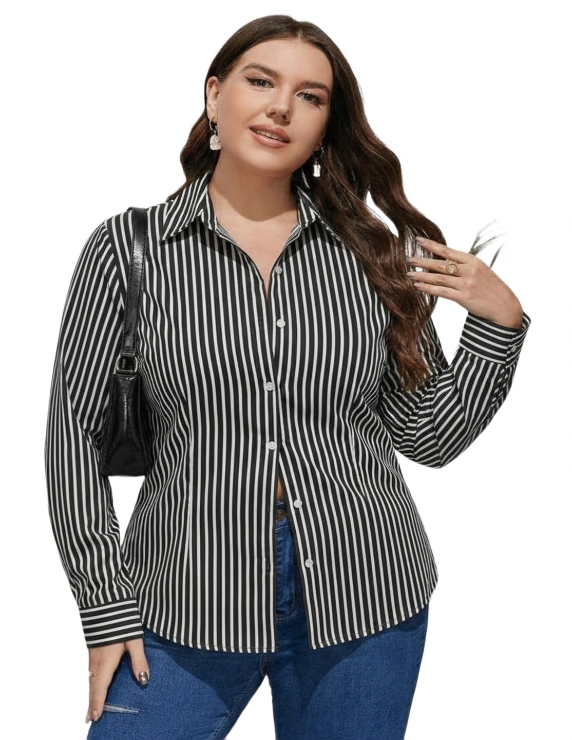 Grey Plus Size Fitted Shirt|Fitted Shirt for Women 36-picture-42