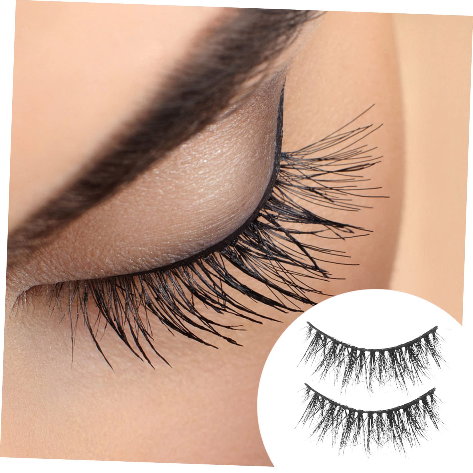 MAGICLULU 4pares Extensiones De Pestañas Postizas Naturales Largas Maquillaje Diy Para Ojos