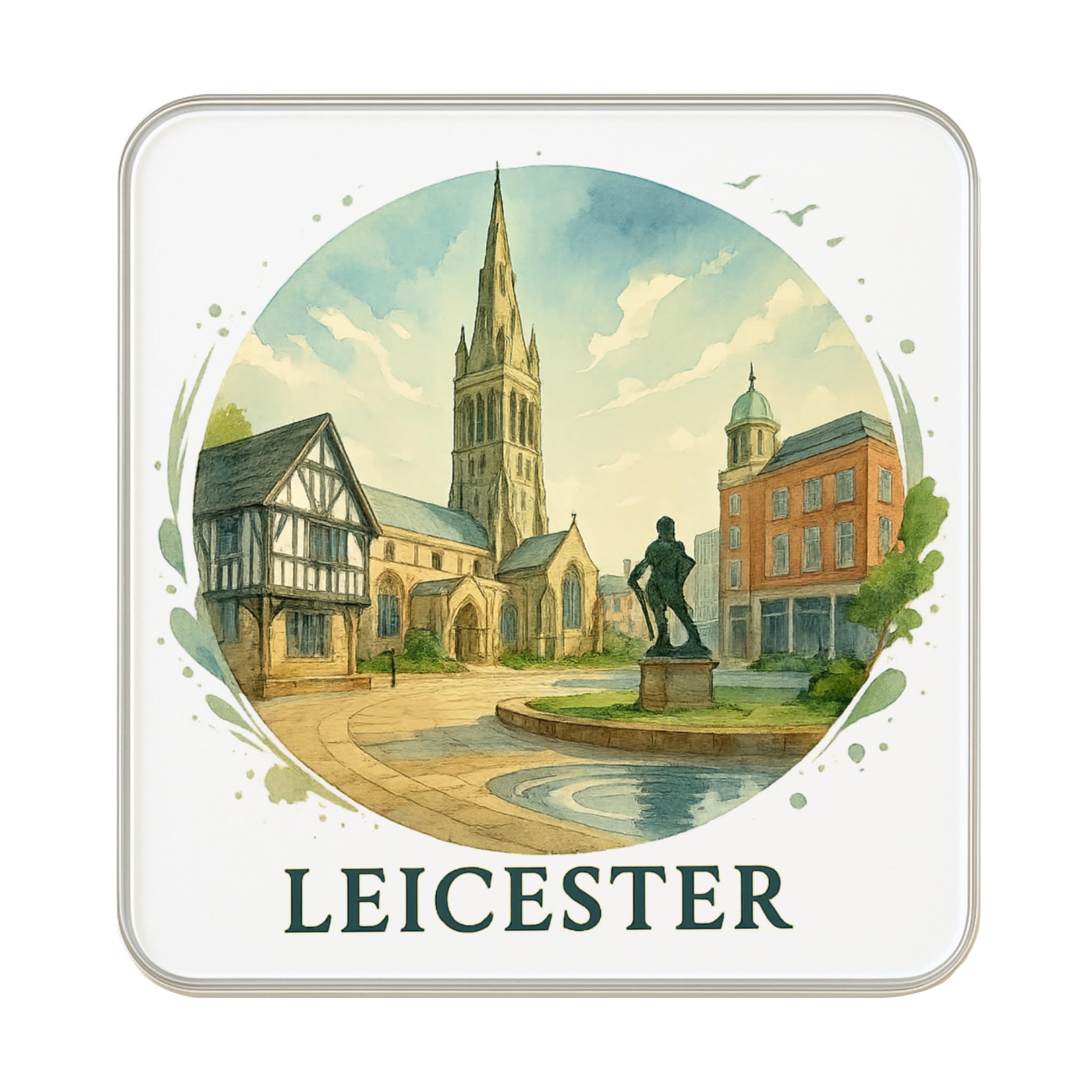 Aimant de réfrigérateur Leicester le cadeau de collection idéal pour voyageurs