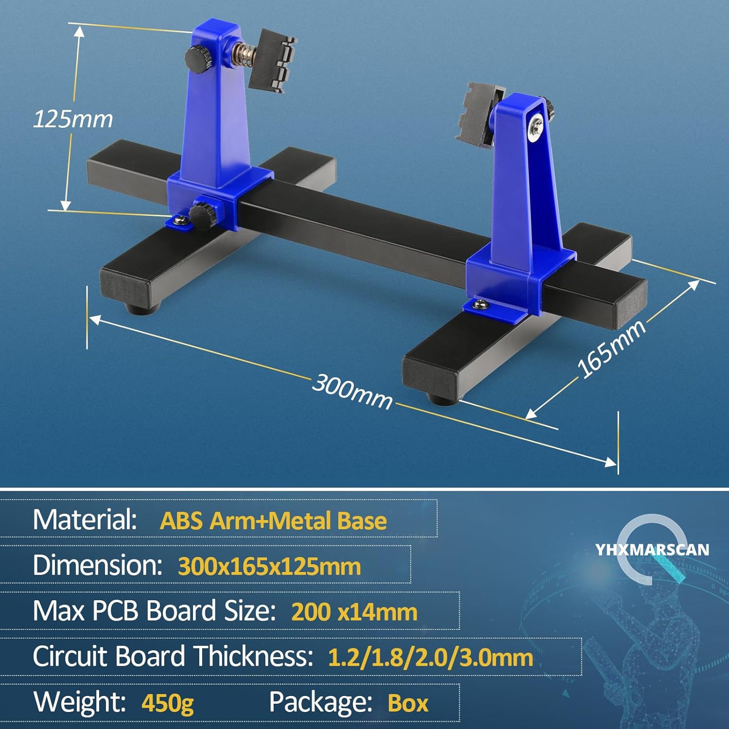 Adjustable Soldering Clamp PCB Holder for Circuit Board Holder Motherboard PCB Frame Stand Clamp Printed Helping Hand Soldering Repair Tool(360 Degree Rotation)