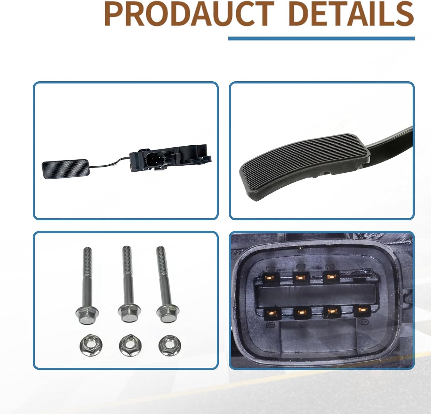 Accelerator Pedal with Position Sensor Compatible with 2004-2010 Mercury Mountaineer, 2004-2010 Ford Explorer, 2007-2010 Explorer Sport Trac, Replacement for 699-125, APS260, EL2Z9F836A