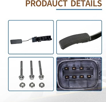 Accelerator Pedal with Position Sensor Compatible with 2004-2010 Mercury Mountaineer, 2004-2010 Ford Explorer, 2007-2010 Explorer Sport Trac, Replacement for 699-125, APS260, EL2Z9F836A