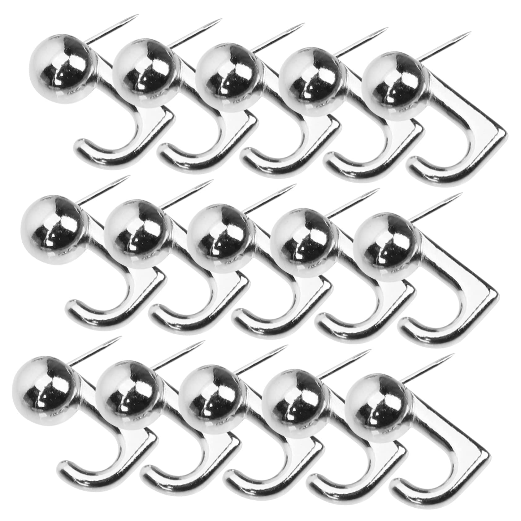 ULTECHNOVO 2 Sets Metall-pinnwandhaken Für Robuste Kleiderbügel Wandaufhänger Aufbewahrungshaken Ohne Loch Bilderaufhänger Pinwand-bilderaufhänger 30 Stück * 2