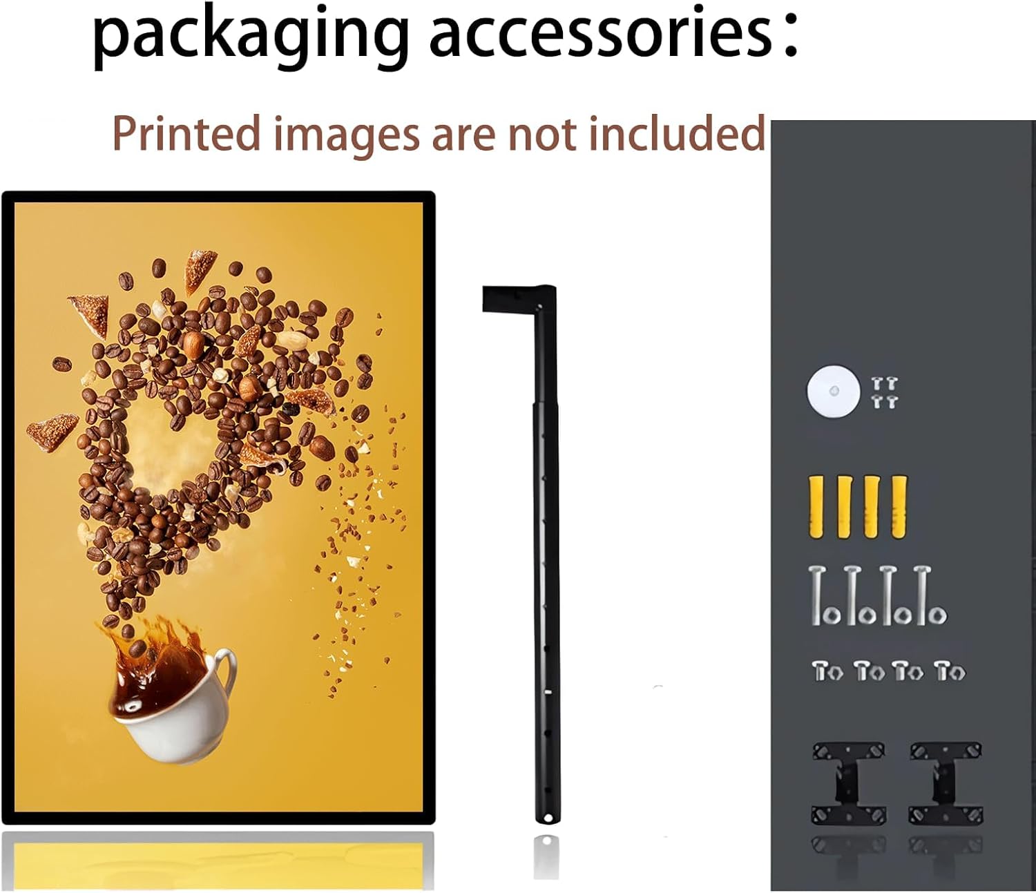 Ultra Slim LED Menu Board Light Box 60x40cm - Illuminated Display for Restaurants, Backlit Menu Holder, Eye-Catching Sign for Cafes & Bars