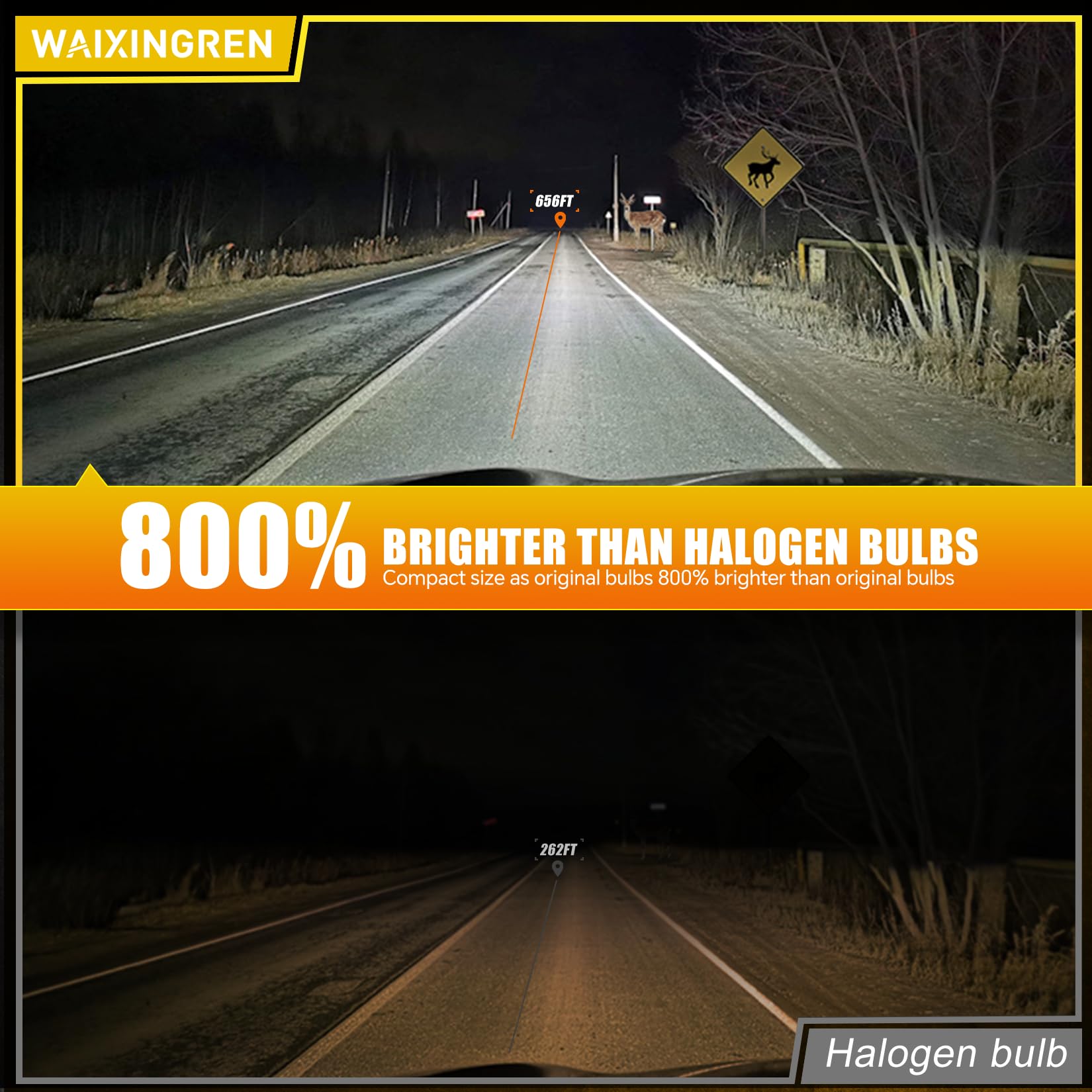 H7 - Lampadina LED per fari, 32000 lm, 6500 K, 100 W, con ventola, misura 1:1, impermeabile IP68, installazione plug and play, facile installazione, confezione da 2 (H7)