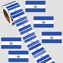 500 Pcs El Salvador Flag Stickers Salvadoran Flags Labels