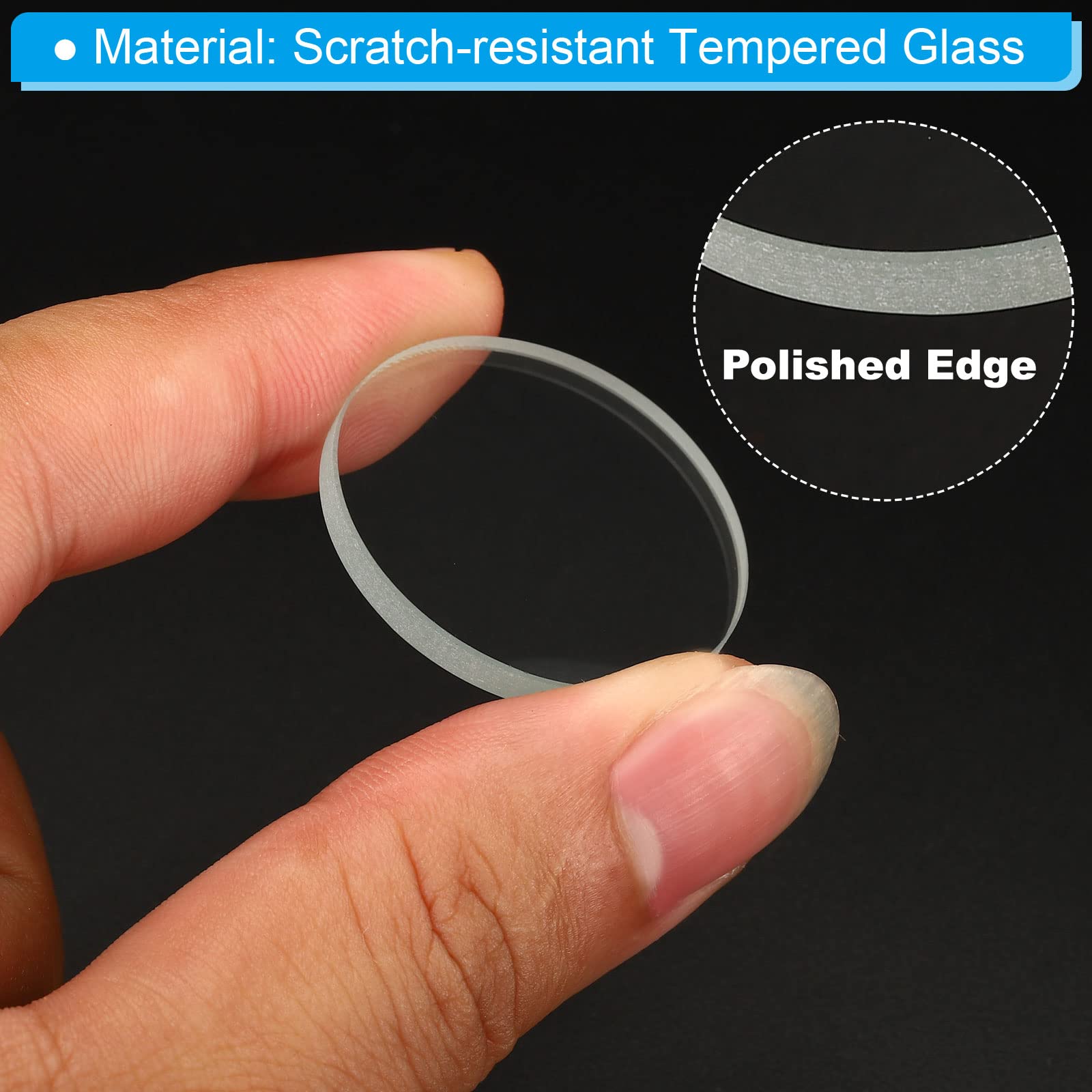PATIKIL 1.18x0.12 Dia Flashlight Glass Lens - Image 4