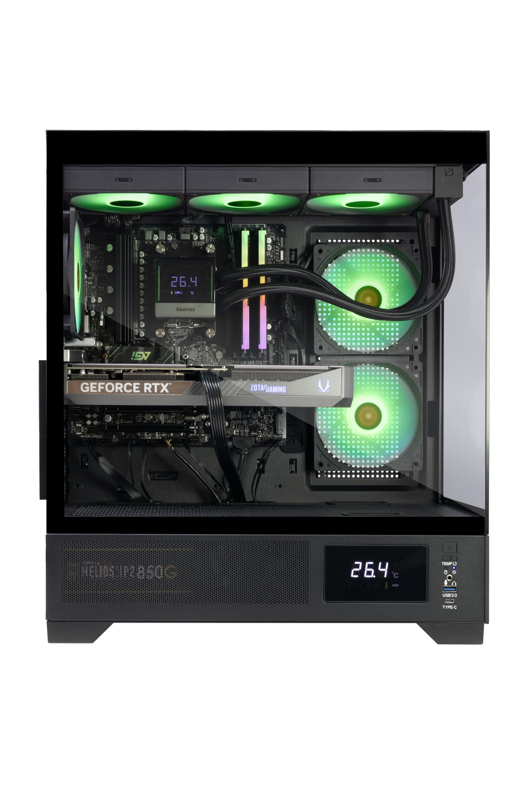 ZOTAC MEK AI-Enhanced Gaming PC Desktop Computer - NVIDIA GeForce RTX 5070 12GB, AMD Ryzen 5 7600X up to 5.3 GHz, 32GB RGB DDR5, 2TB NVME M.2 SSD, 850W 80+ Gold PSU, WiFi, BT, Windows 11 Pro