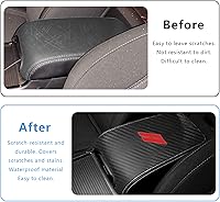 Vista 2 de Funda para reposabrazos de consola central adecuada para Dodge Charger 2011-2023, para Chrysler 300 2011-2022 de cuero antiarañazos, protector