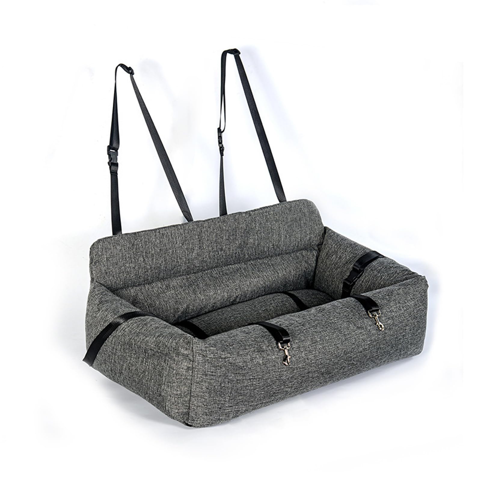 PJDDP Multi-purpose Big Dog & Puppy Booster Car Seat, Travel Dog Bed - Washable, Comfortable & Safe - Gray