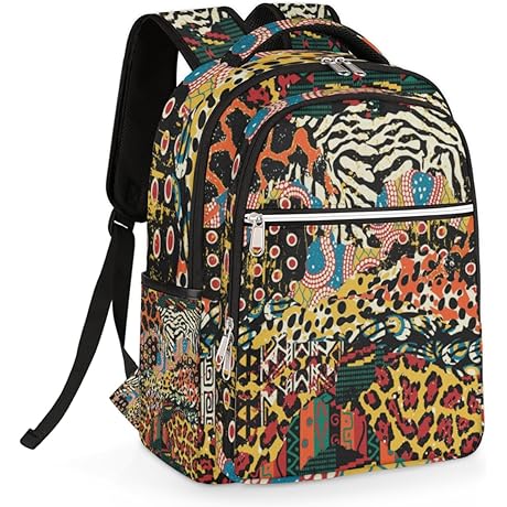 Striking African Print Vintage Backpack