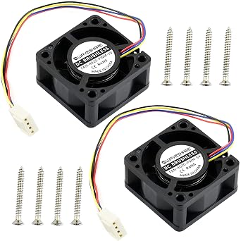 2 Pack Fan-4020-PWM-5V for Jetson Nano Developer Kit and B01 Version, Dedicated DC 5V Cooling Fan Brushless Fan 4PIN Reverse-Proof Connector PWM Speed Adjustment Strong Cooling Air 40mm40mm20mm