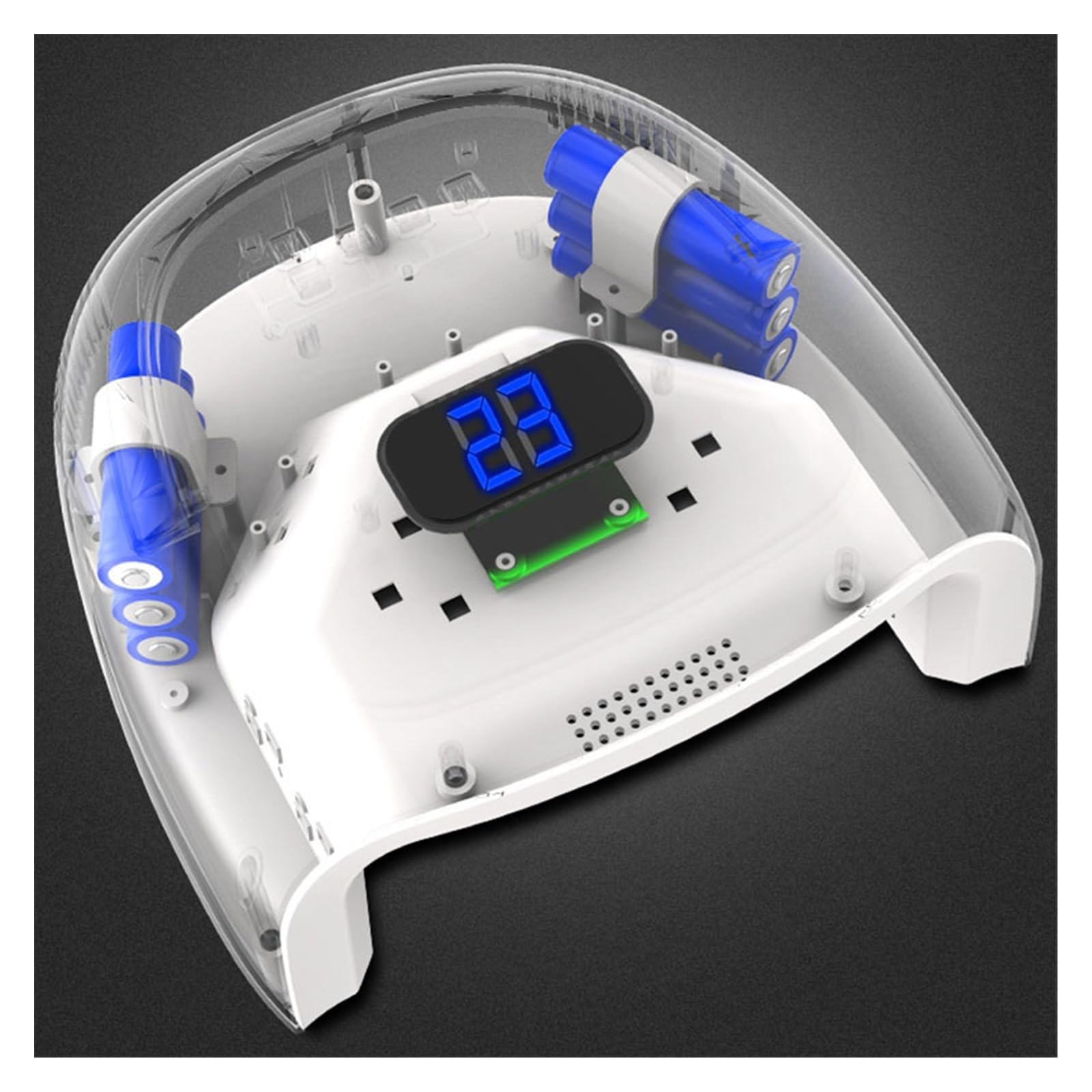 Lampa UV do Paznokci, Lampa LED UV do paznokci 60 W Lampa do ładowania paznokci S20 Bezprzewodowa suszarka do żelu Maszyna do manicure Pedicure Światło Bezprzewodowa lampa UV LED do paznokci 15600 mAh
