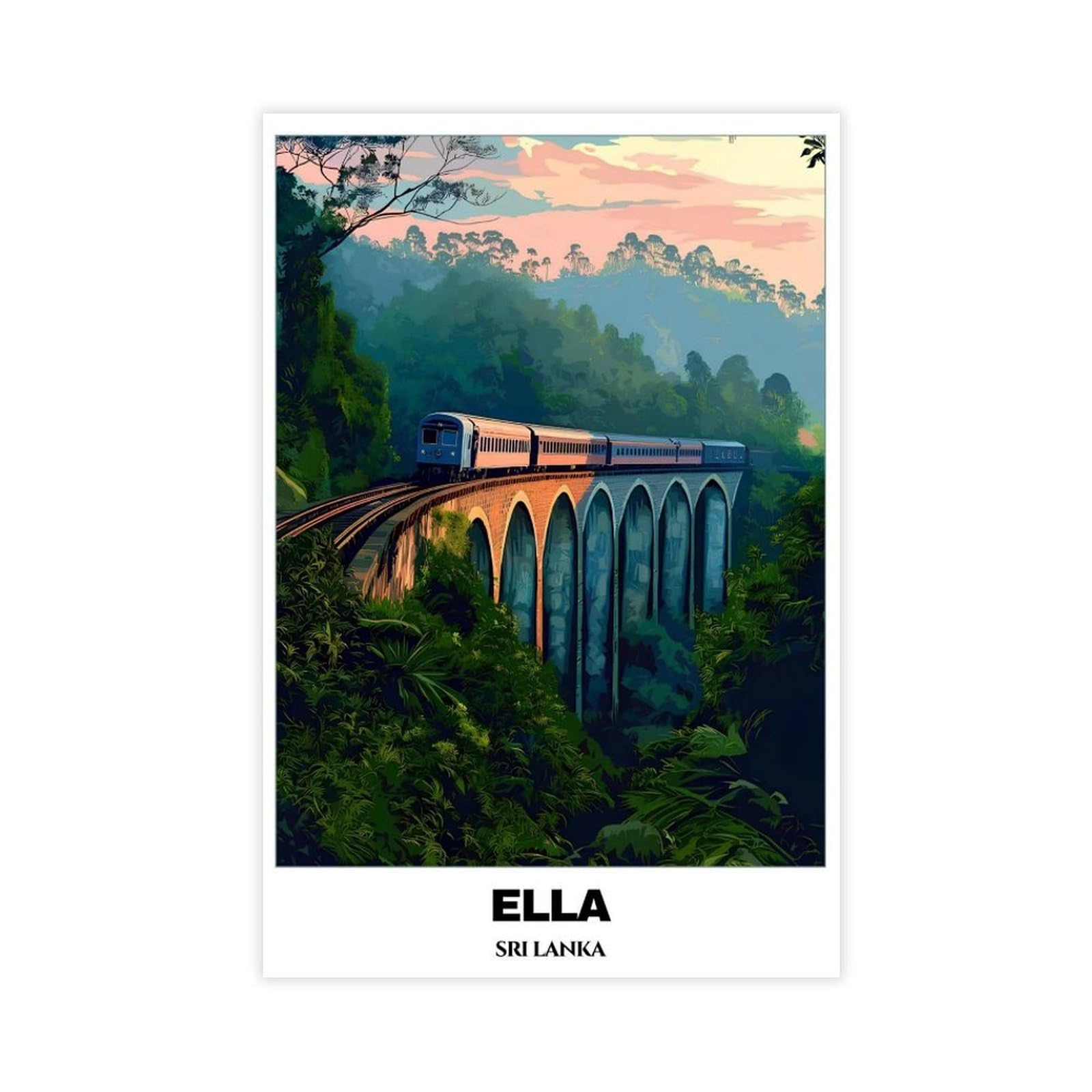Utgn Sri Lanka Trip Canvas Poster Wall Art Print Picture Paintings 12X18inch(30X45cm)