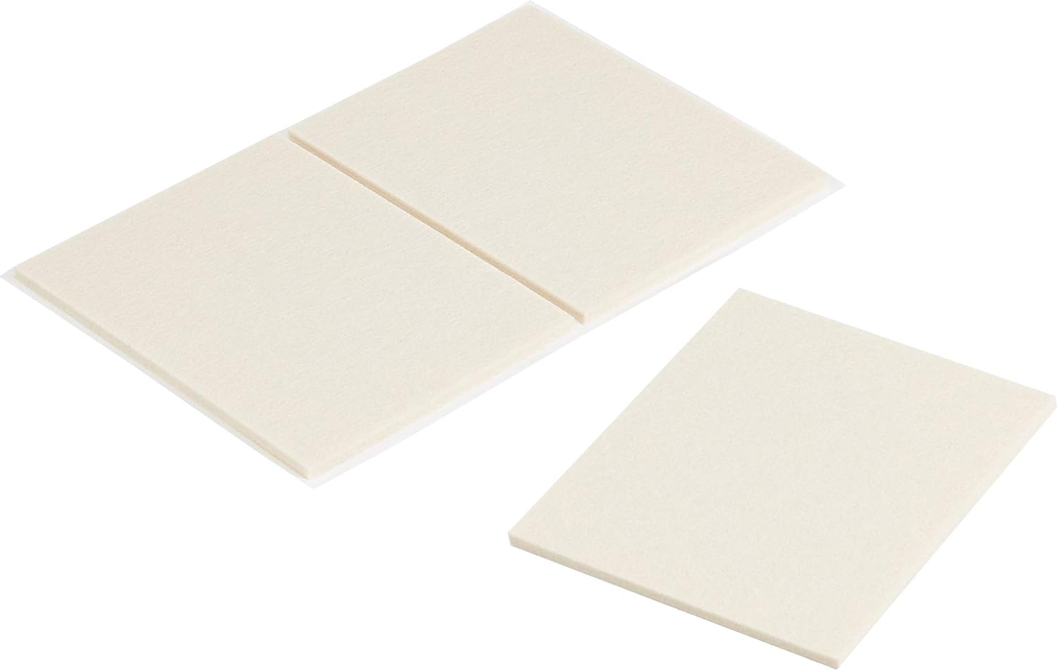Amazon Basics Felt Furniture Pads - 4 2/3'' x 6'' Square, Beige, 12-Pack