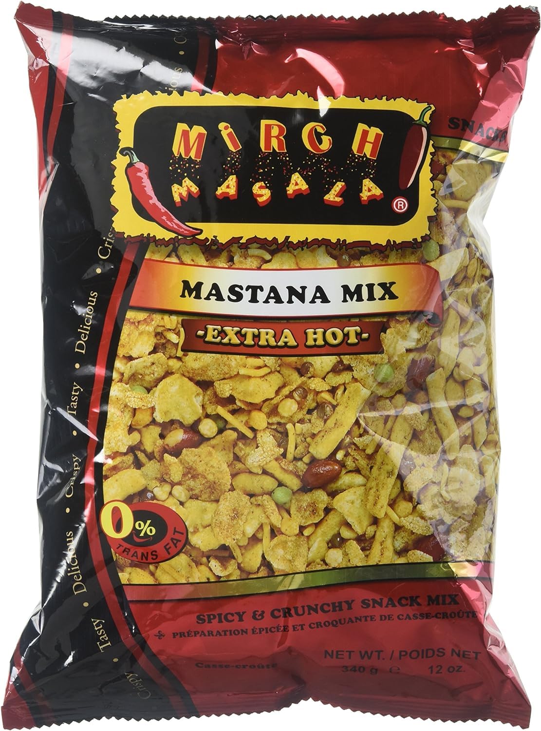 Mirch Masala Mastana Mix Chawanu Namkeen Ready to Eat Snacks - 12 oz/340gram | Home style Indian Mixture | Crispy & Crunchy Traditional Namkeen | Mildly Spiced & Flavorful