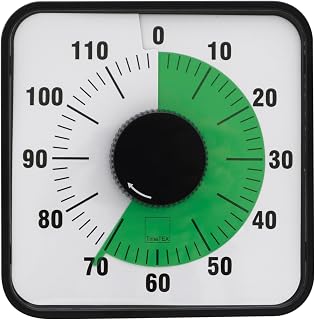 TimeTEX Zeitdauer-Uhr Automatik 120 Minuten, magnetisch, 19x19 cm