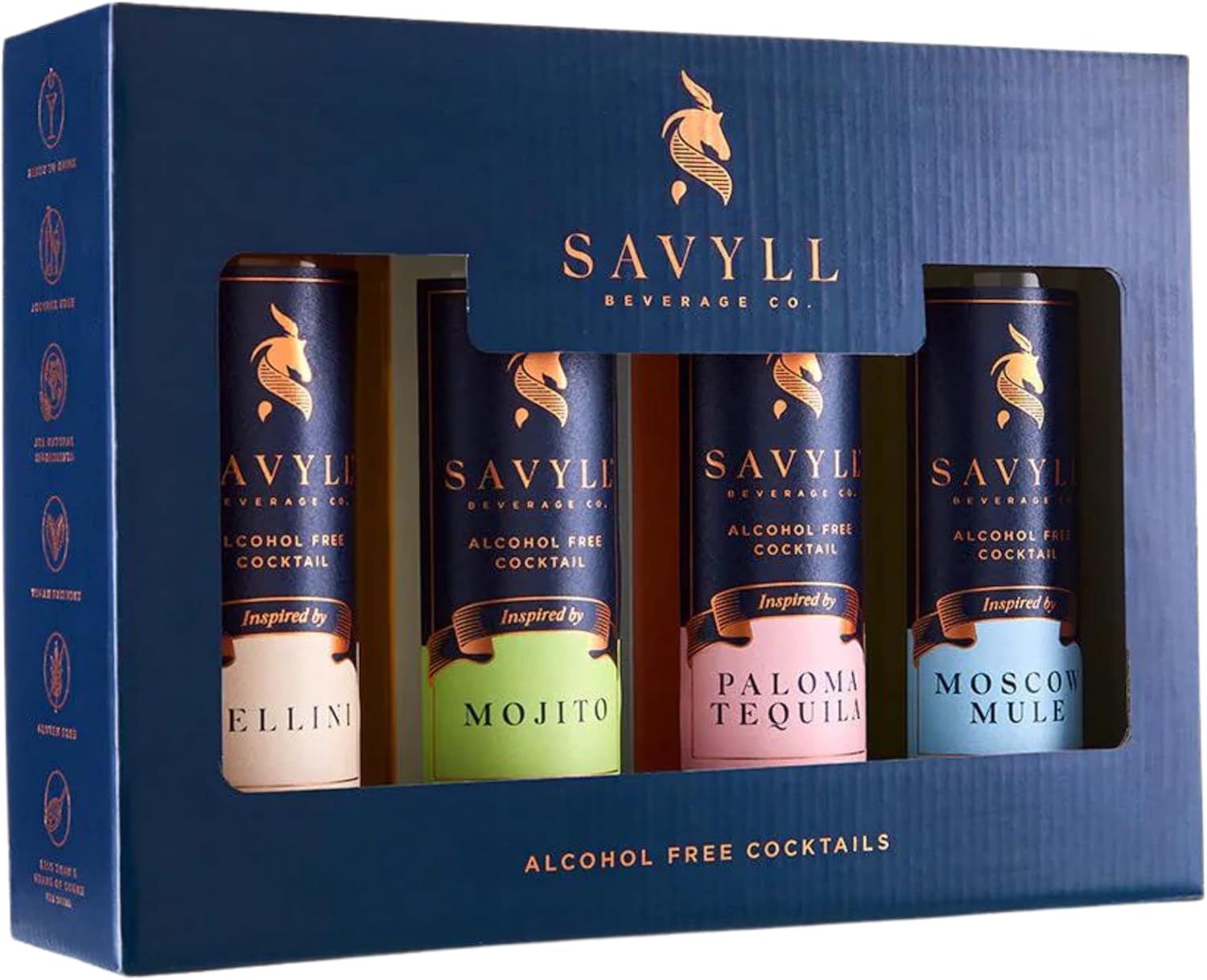 Savyll Alcohol Free Cocktails Gift Sets 4 Different Flavours (Bellini
