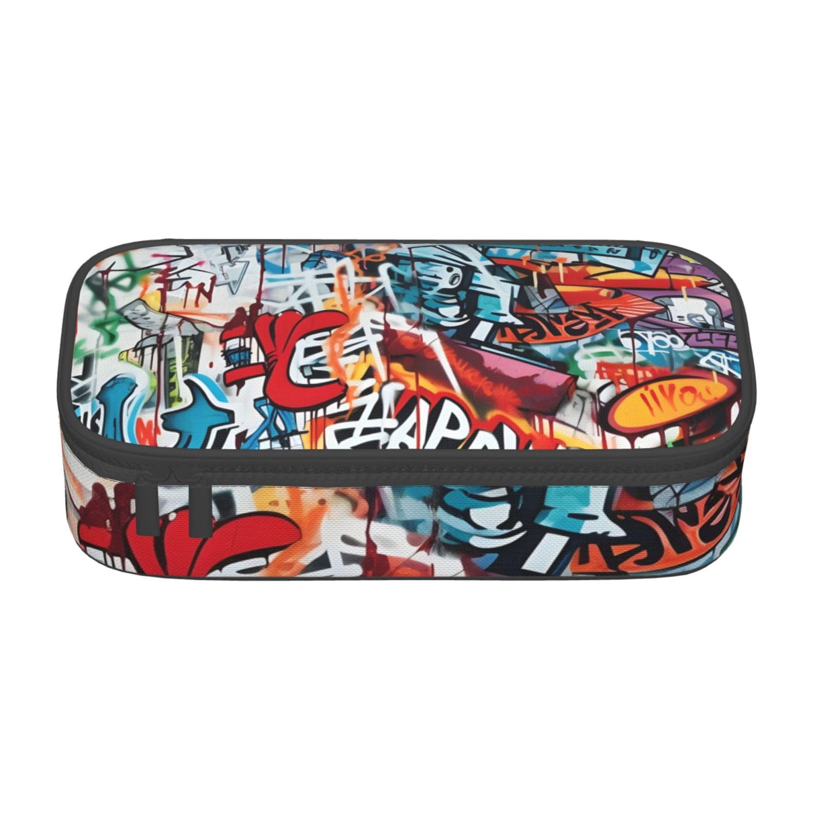 Large Pencil Case for Girls Boys Street Graffiti Pencil Case Kids Aesthetic Pencil Case School Stationery Pen Case Preppy Stuff