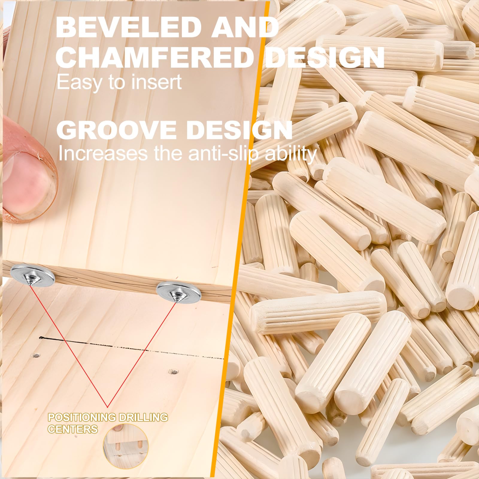 ALBO Holzdübel Set - 500 Stück In 3 Größen Für Holzverbindungen