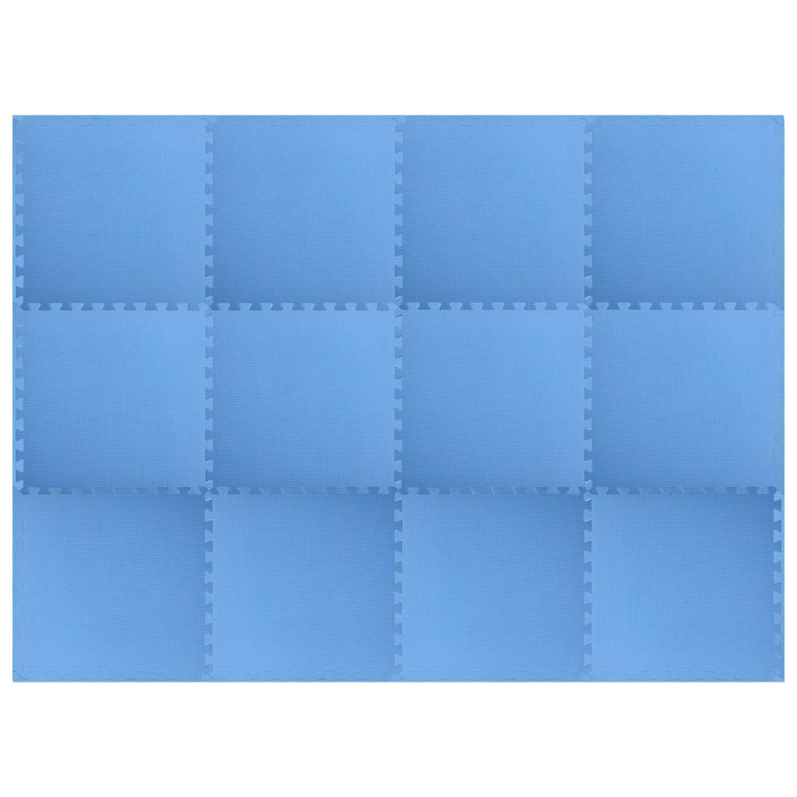 Mats de Ejercicio en Rompecabezas 12 pcs Azul 4,32 ㎡ Espuma EVA,Deportes,Fitness y musculación,Esteras para Equipos de Gimnasia,3.75kg-3433274