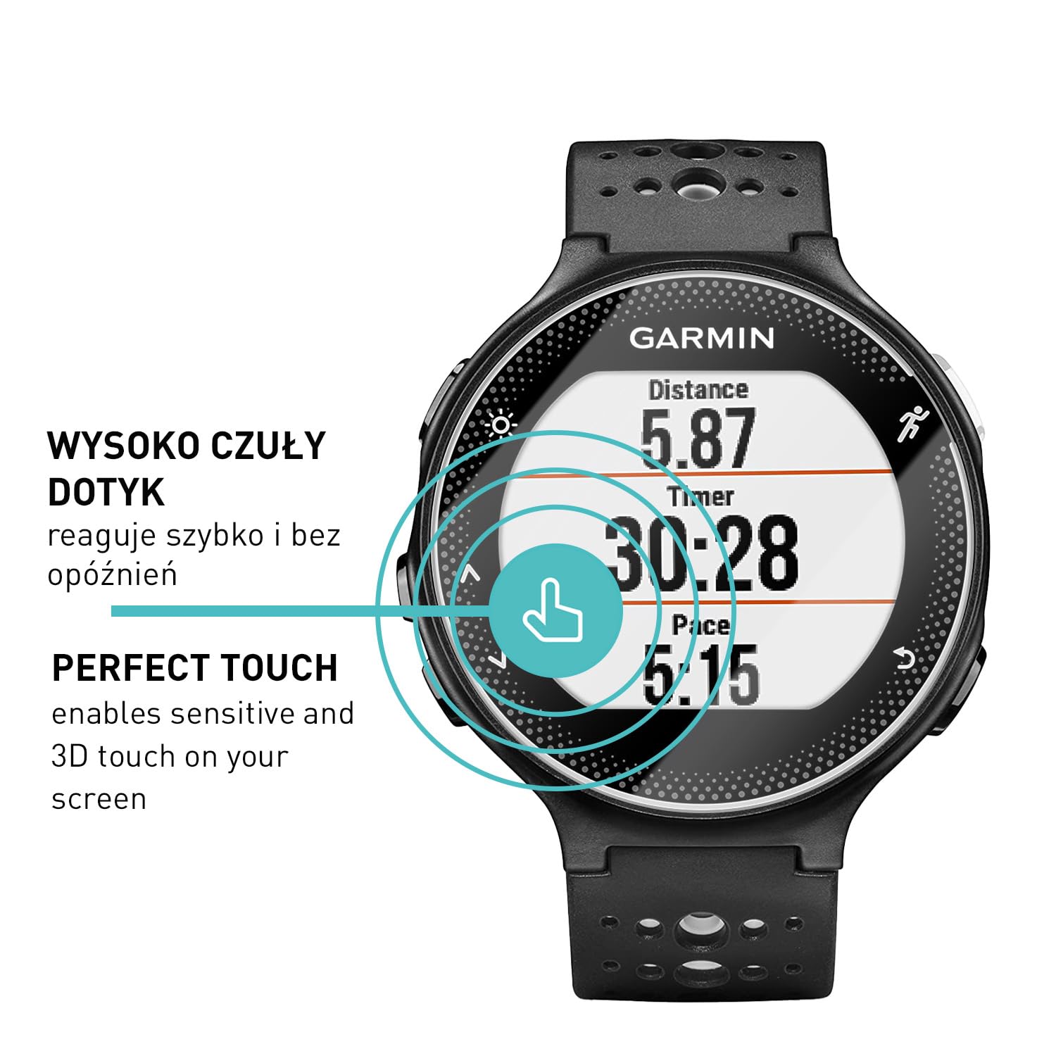 smartect Szkło Hartowane 3 Sztuki dla Garmin Forerunner 235 | Szklana Ochrona Ekranu HD Anti-Zarysowania, 0.3 mm Ultra-przezroczyste, Twardość 9H, Odporne na Uderzenia, Bez Pęcherzyków