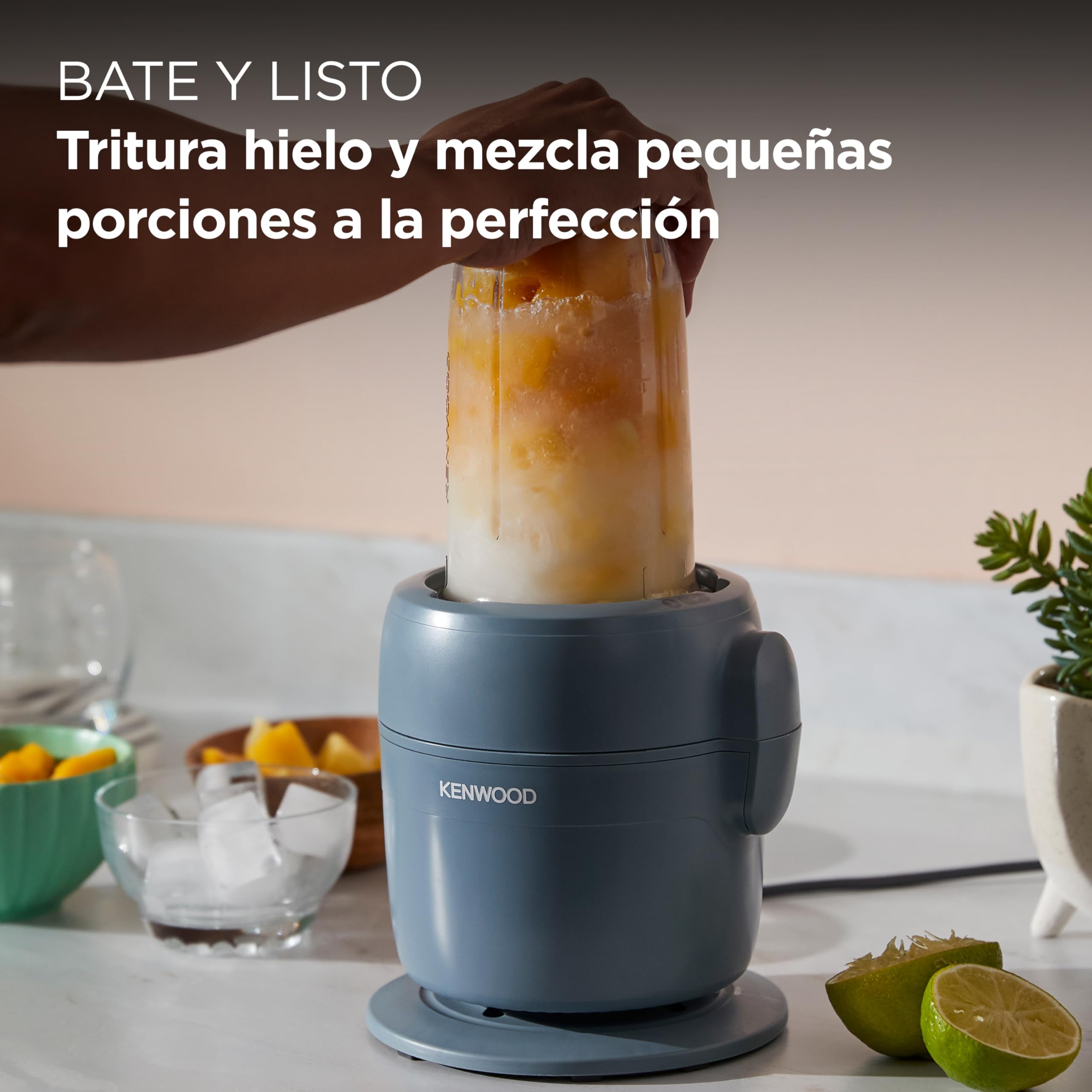 Kenwood MultiPro Compact – Procesador de Alimentos con Express Serve, Cuchilla de Acero Inoxidable, Discos para Cortar y Rallar, Recipiente de 600 ml, Función Pulse, Azul Tormenta (FDP23.380GY)