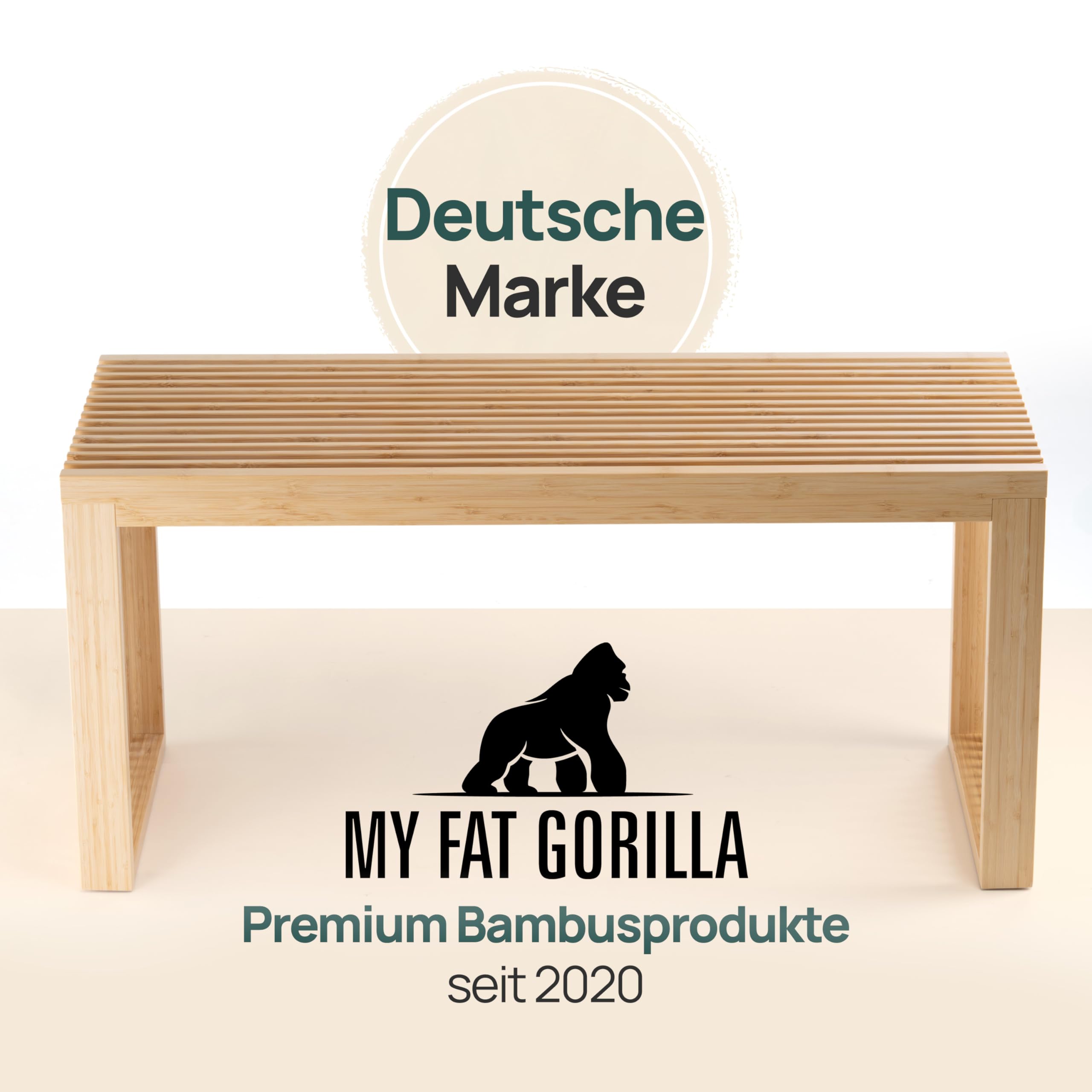 Sitzbank aus Bambus – Stilvolle Holzbank für Flur, Küche & Esszimmer | Flurbank ohne Lehne 90x33x43cm | Holzbank Indoor als Esstisch Bank, Küchenbank & Deko Bank | bis zu 250 kg belastbar