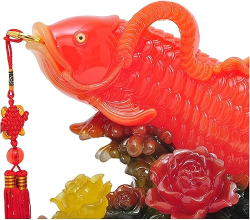 Miniatura 3 de Sculpture Tabletop s Lucky Figurine Decor Gift Wealth Arowana Lucky Fish Statue Office Decor Decoration Statue
