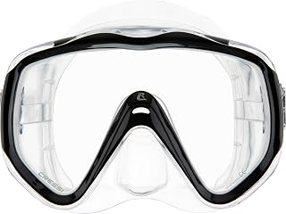 Cressi Perfect View Scuba Diving, Snorkeling Mask in Pure Comfortable Silicone - Available with Different Panoramic Lenses - Liberty: Designed in Italy