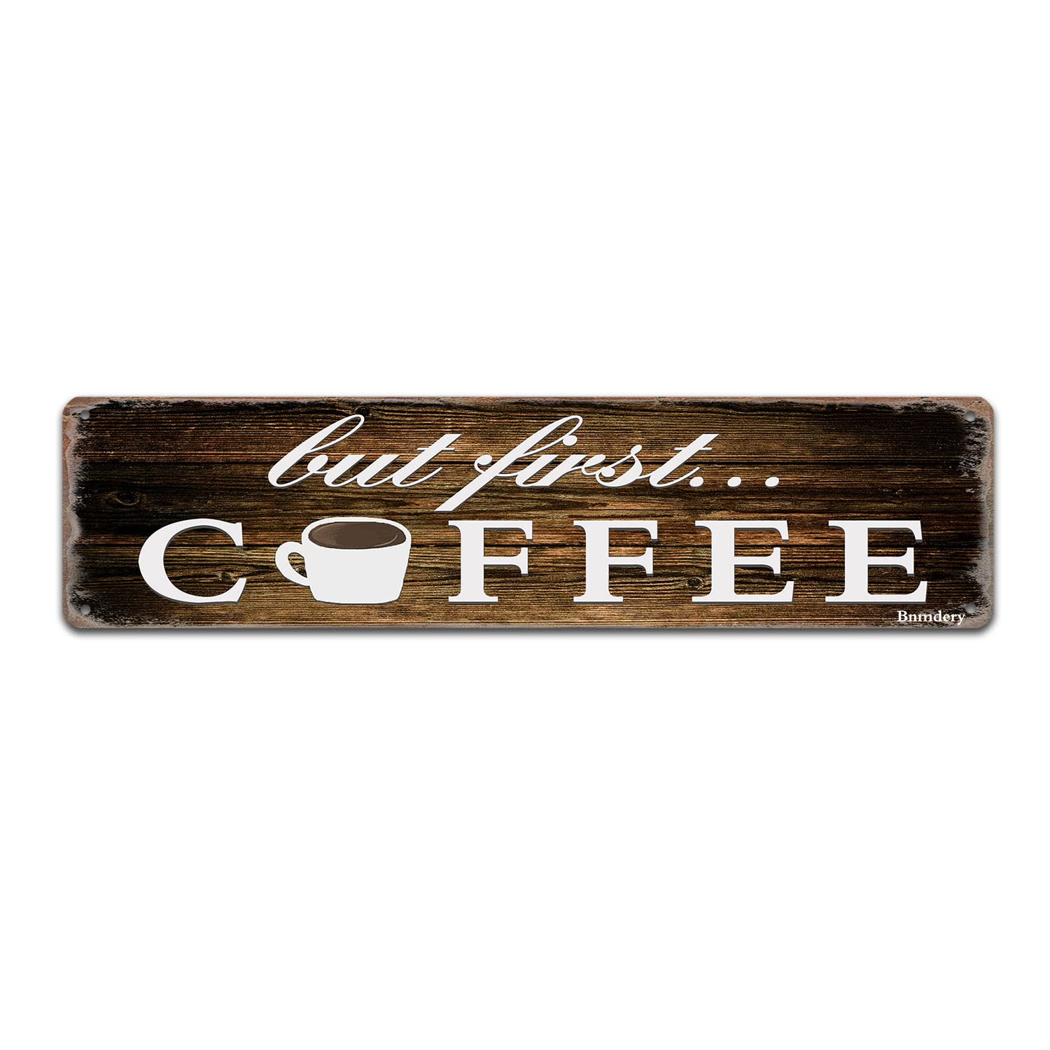 Metal Tin Plaque but First Coffee Rustic Decor Vintage Sign Home Kitchen Bedroom Diner Restaurant Bar Cafe Club Cave Wall Decor Retro Coffee Sign 4x16 Inch