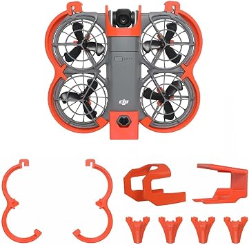 Taoricup For DJI Neo 2 Propeller Protective Cover Propeller Blades Protective Case Compatible with DJI Neo2 Accessories Anti-collision Ring Orange Image Transmission Included