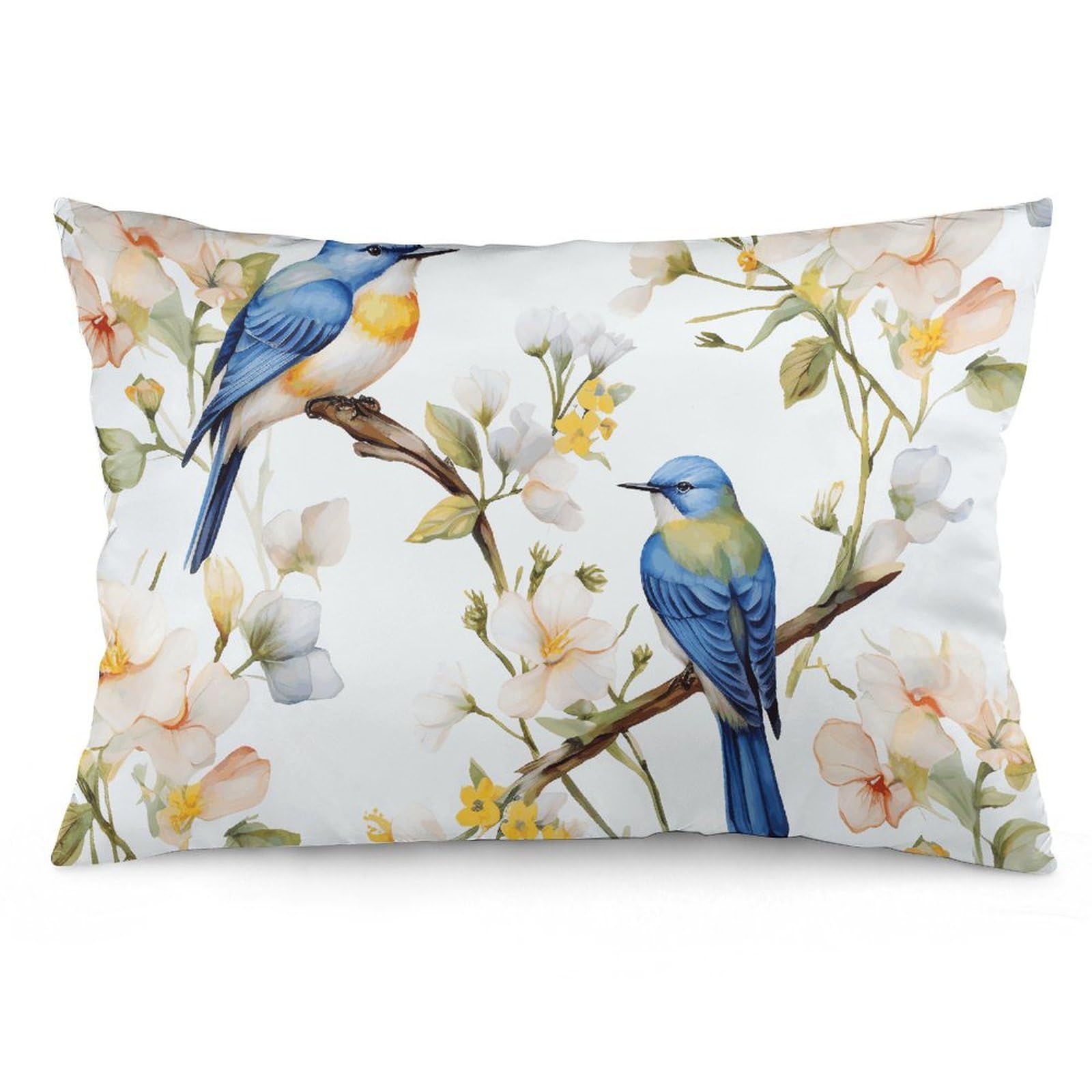 Taie d'oreiller imprimé fleurs et oiseaux : textile premium super doux pour un sommeil ultime