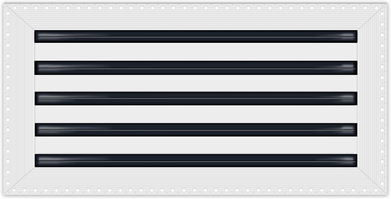 BUILDMART - 20x10 MUD-in Air Vent Cover - Drywall MUD in White Air Vent - MUD Linear Slot Diffuser - Register Grille for Ceiling and Walls - Texas Buildmart