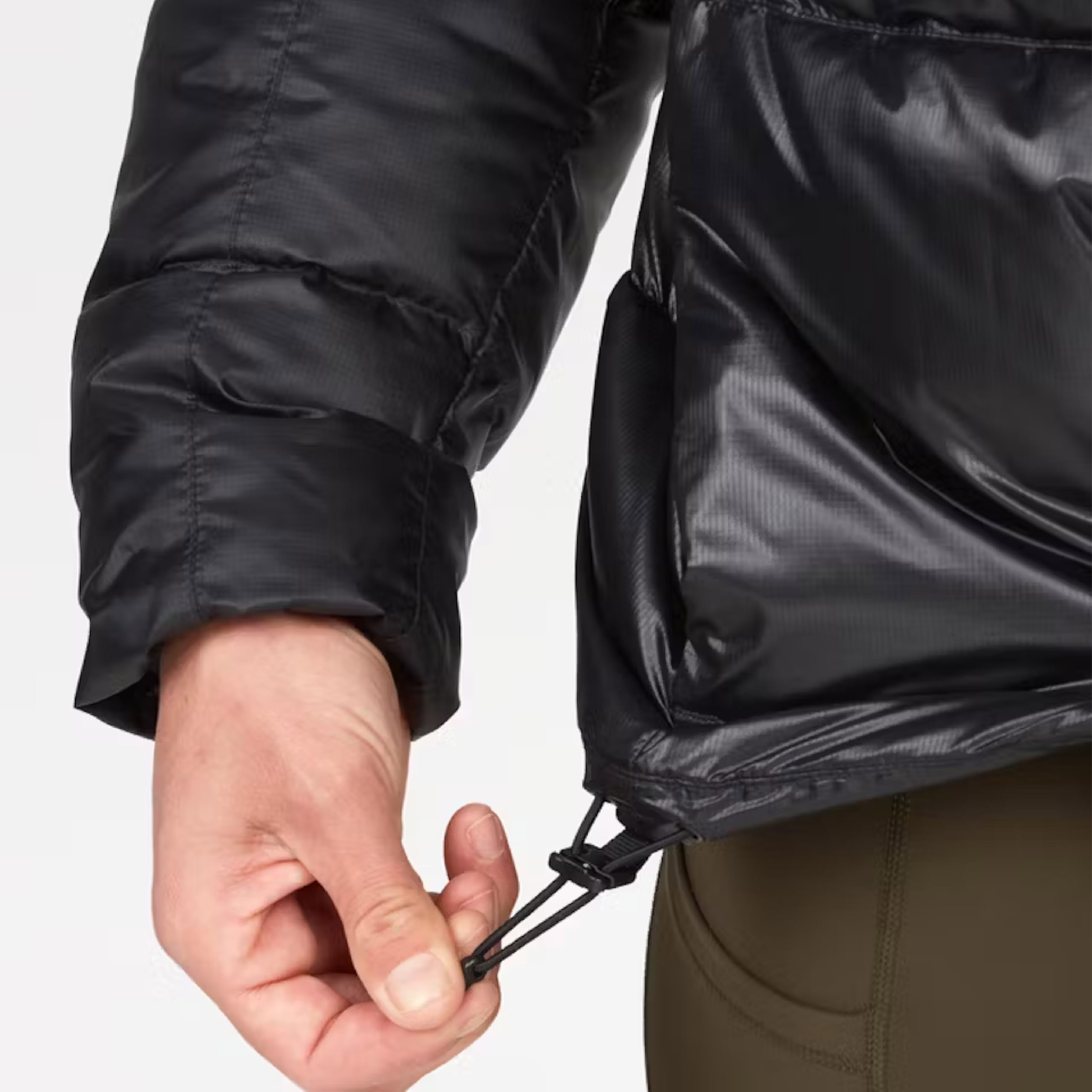 Marmot Mujer Wm's Guides Down Hoody, Cálida chaqueta ligera de plumón para invierno, acolchada repelente al agua, funcional con cortaviento, pequeña plegable con capucha, Black, L
