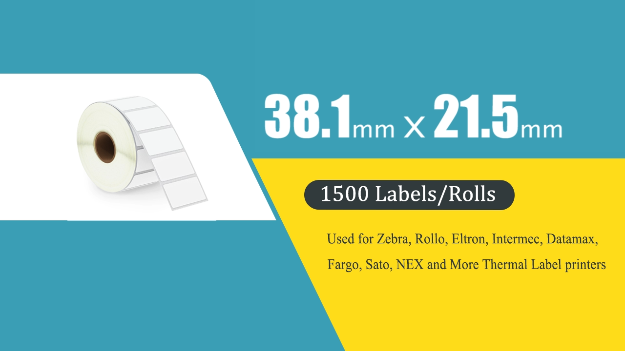 BETCKEY - 38mm x 22mm(1.5 in x 0.85 in) Perforated 1500 Compatible