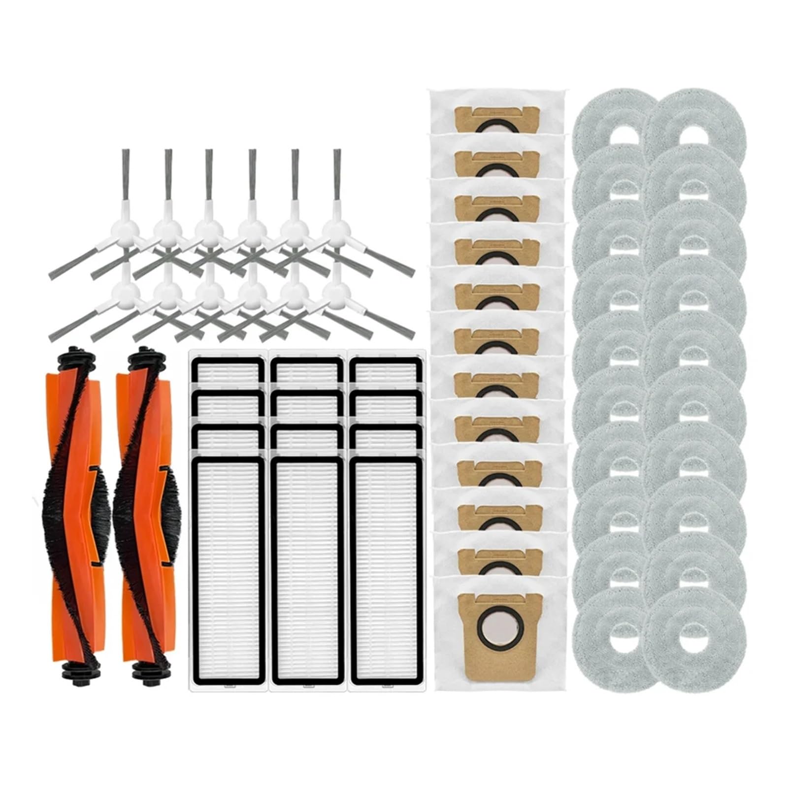 eufeifeiegds Kompatibel mit Staubsauger X20 Plus/X20 + Roboterstaubsaugerzubehör, Haupt-/Seitenbürste, Hepa-Filter, Wischtuch, Staubbeutel wefeiegds